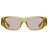 Dries Van Noten D-Frame Sunglasses in Yellow