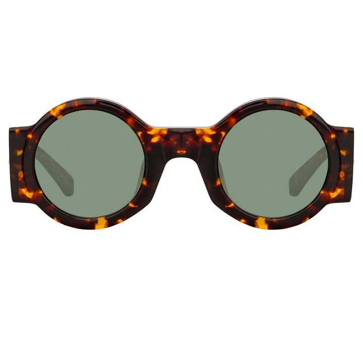 Round Sunglasses in Tortoiseshell frame by Dries Van Noten x LINDA 