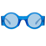 Dries Van Noten 98 Round Sunglasses in Blue