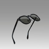 Fletcher Angular Sunglasses in Black and Grey
