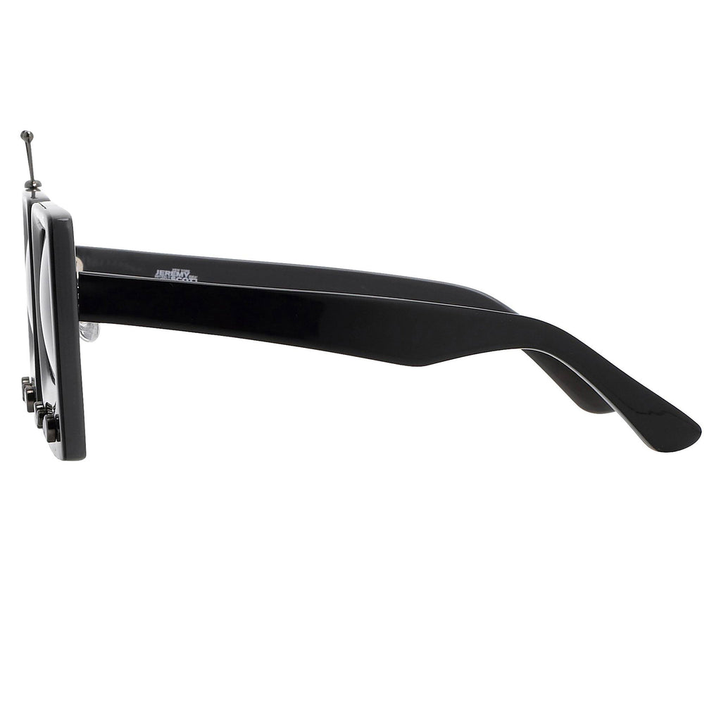 Jeremy Scott TV Shaped Sunglasses in Black by LINDA FARROW – LINDA ...