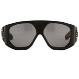 Jeremy Scott Leather Sunglasses in Black