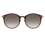 Linda Farrow Linear Gray A C11 Oval Sunglasses