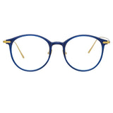 Gray Oval Optical Frame in Blue