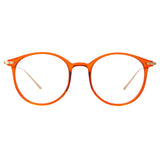 Gray Oval Optical Frame in Amber