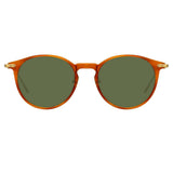 Linda Farrow Linear Chevron C8 Oval Sunglasses