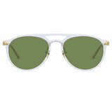 Linda Farrow Linear Ando C5 Aviator Sunglasses