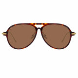 Linda Farrow Linear Gilles C4 Aviator Sunglasses