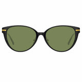 Linda Farrow Linear Arch C7 Cat Eye Sunglasses