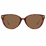 Linda Farrow Linear Arch C8 Cat Eye Sunglasses