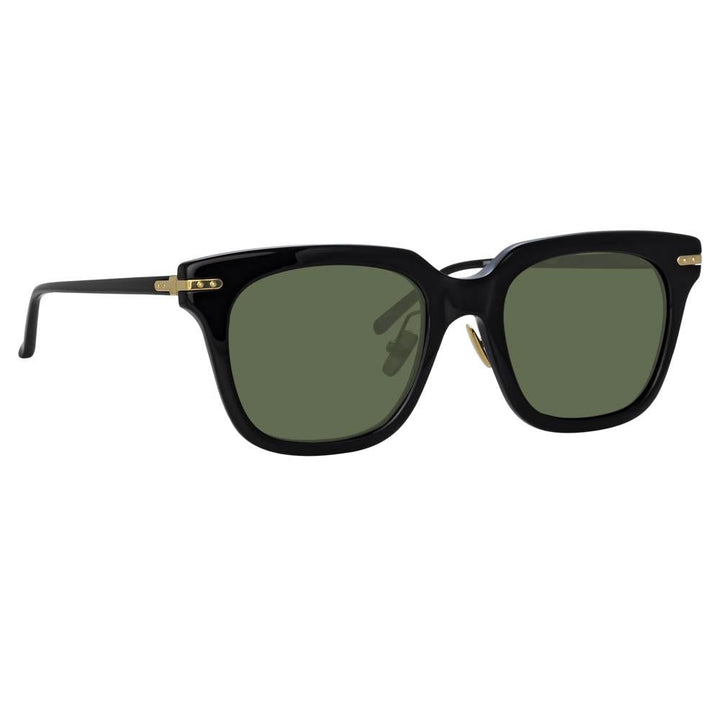 Empire D-Frame Sunglasses in Black frame by LINDA FARROW Linear – LINDA  FARROW (INT'L)