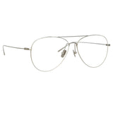 Lloyds A Aviator Optical Frame in White Gold