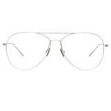 Lloyds Aviator Optical Frame in White Gold and Silver