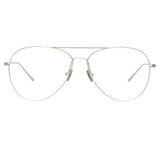 Lloyds Aviator Optical Frame in White Gold and Silver