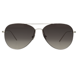 Lloyds Aviator Sunglasses in White Gold