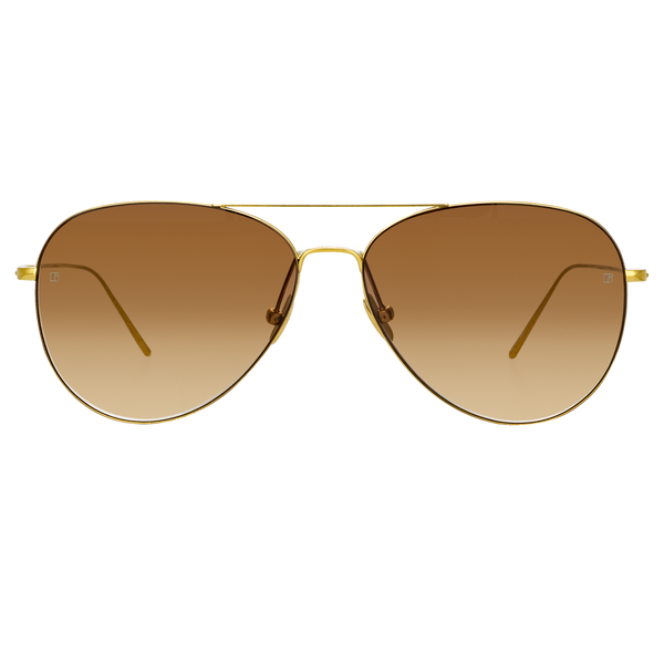 Dee Aviator Sunglasses in Yellow Gold and Grey by LINDA FARROW – LINDA  FARROW (INT'L)