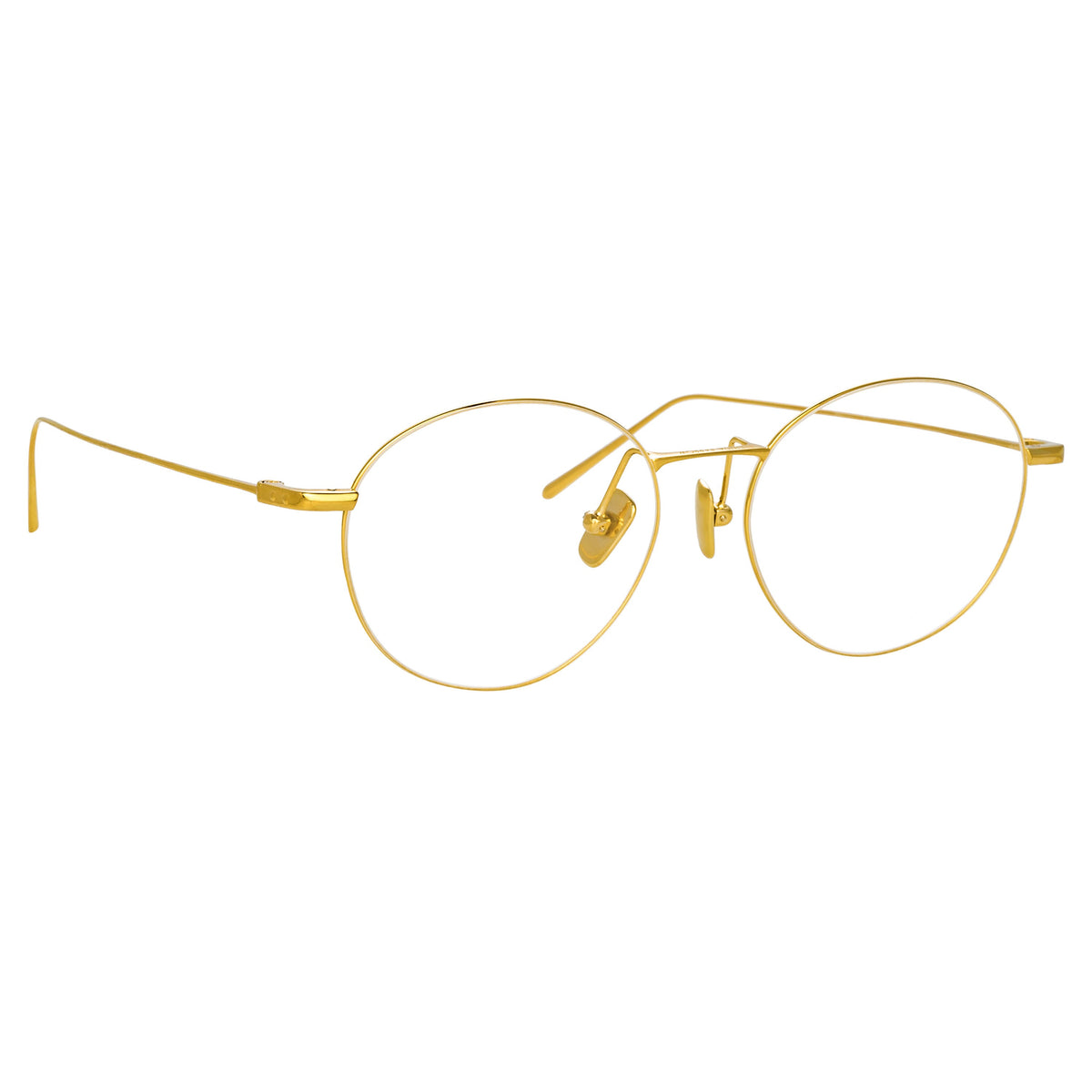 Mayne Oval Glasses in Yellow Gold frame by LINDA FARROW Linear – LINDA ...