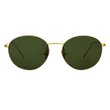 Mayne Oval Sunglasses in Yellow Gold