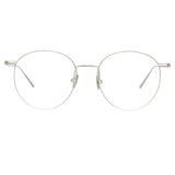 Foster Oval Optical Frame in White Gold