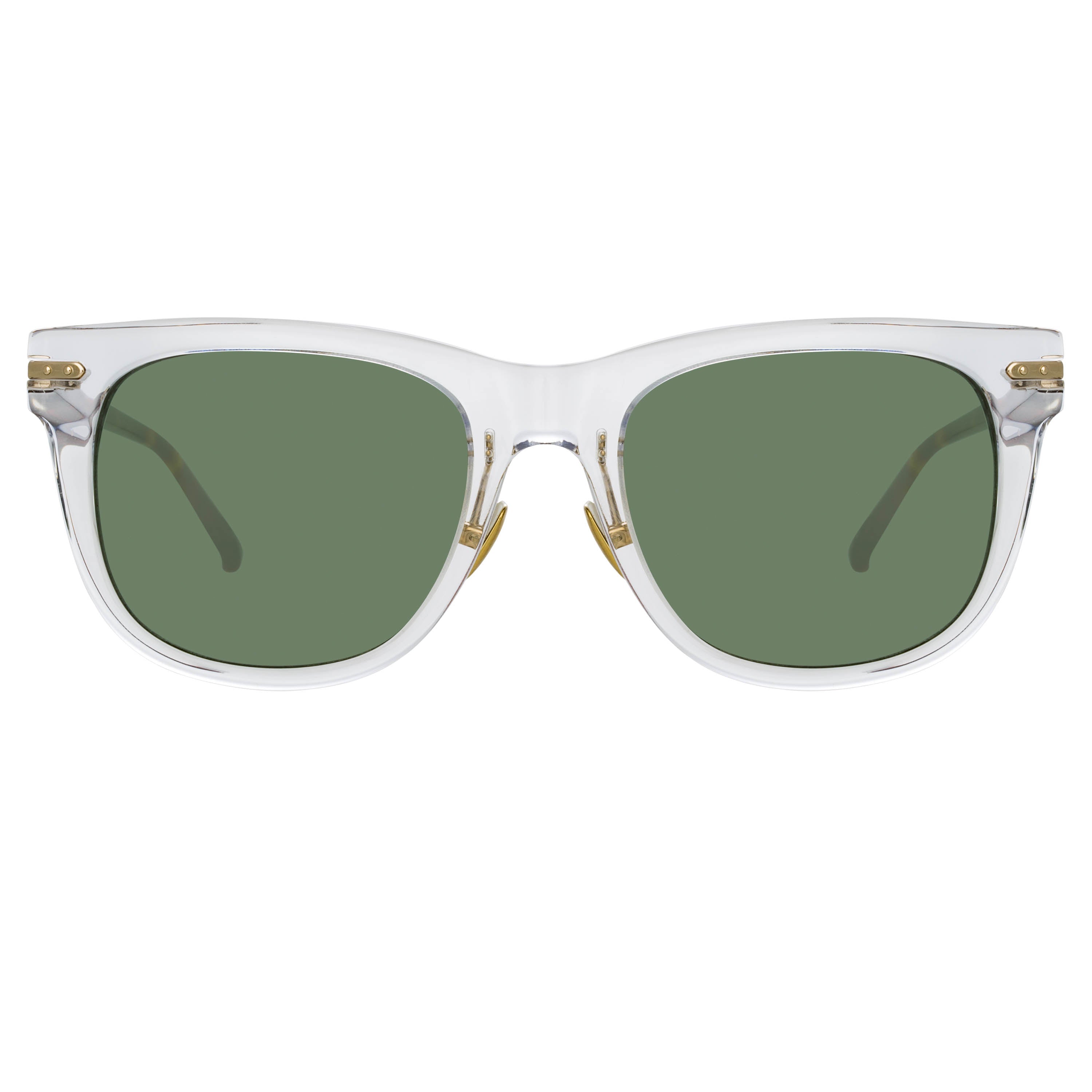 Linda Farrow Linear Empire A D-Frame Sunglasses in Clear