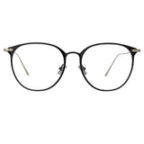 Sophia Optical Oval frame in Black and White Gold