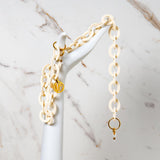 Cream Oval Link Acetate Chain