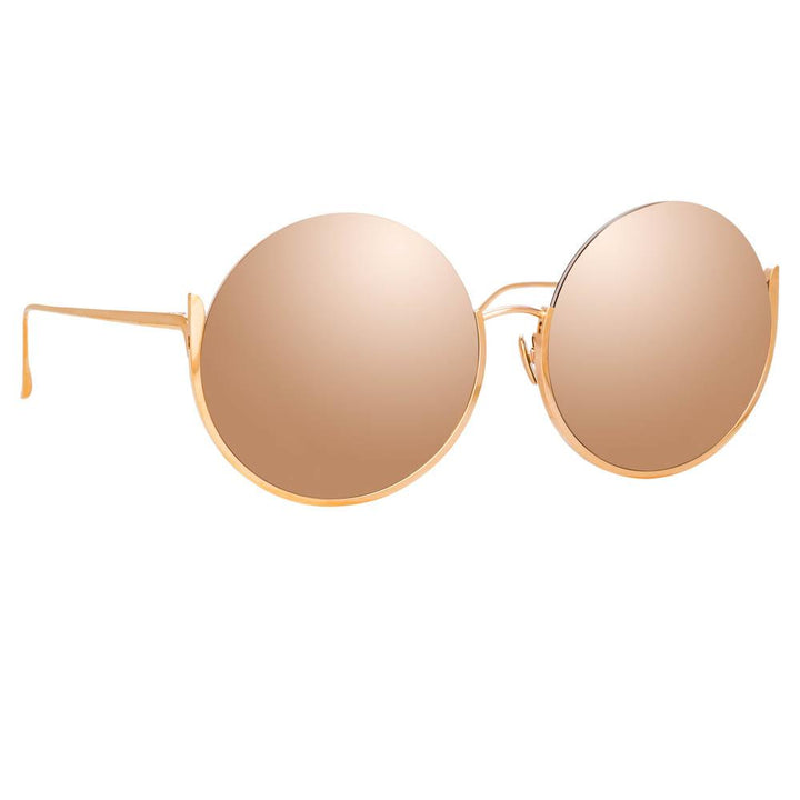 Zumiez Resort Gold & Pink Round Studded Sunglasses | Hamilton Place