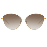 Ella Cat Eye Sunglasses in Rose Gold