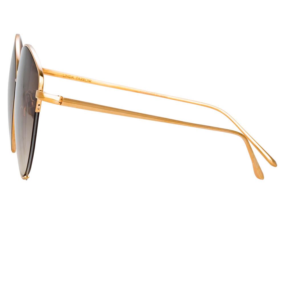 Ella Cat Eye Sunglasses in Rose Gold frame by LINDA FARROW – LINDA ...