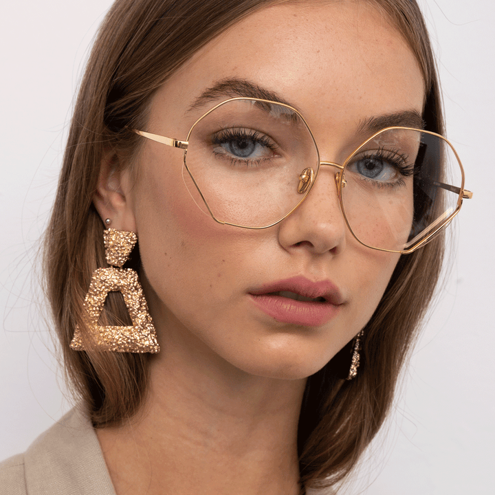 Thin store gold glasses