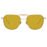 Wilder Aviator Sunglasses in Yellow Gold