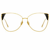 Ida Cat Eye Optical Frame in Yellow Gold