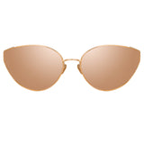Liv Cat Eye Sunglasses in Rose Gold