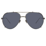 Newman Aviator Sunglasses in Nickel