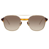 Reed Square Sunglasses in Yellow Gold