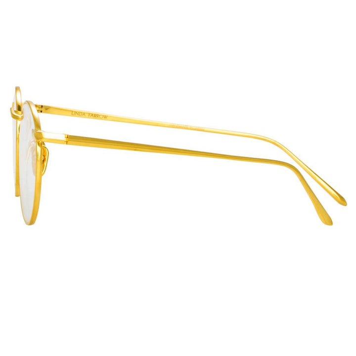 Bronson Oval Glasses In Yellow Gold Frame By Linda Farrow Linda Farrow Intl 2107