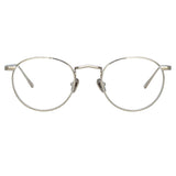 Bronson Oval Optical Frame in White Gold and Silver