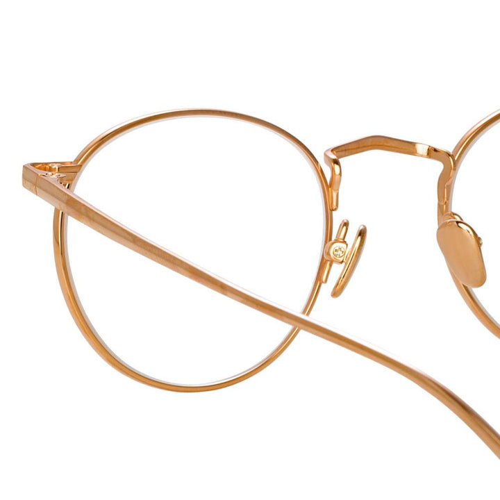 Bronson Oval Glasses In Rose Gold Frame By Linda Farrow Linda Farrow Intl 5365