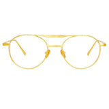 Lou Oval Optical Frame in Yellow Gold
