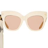 Dunaway Oversized Sunglasses in Cream