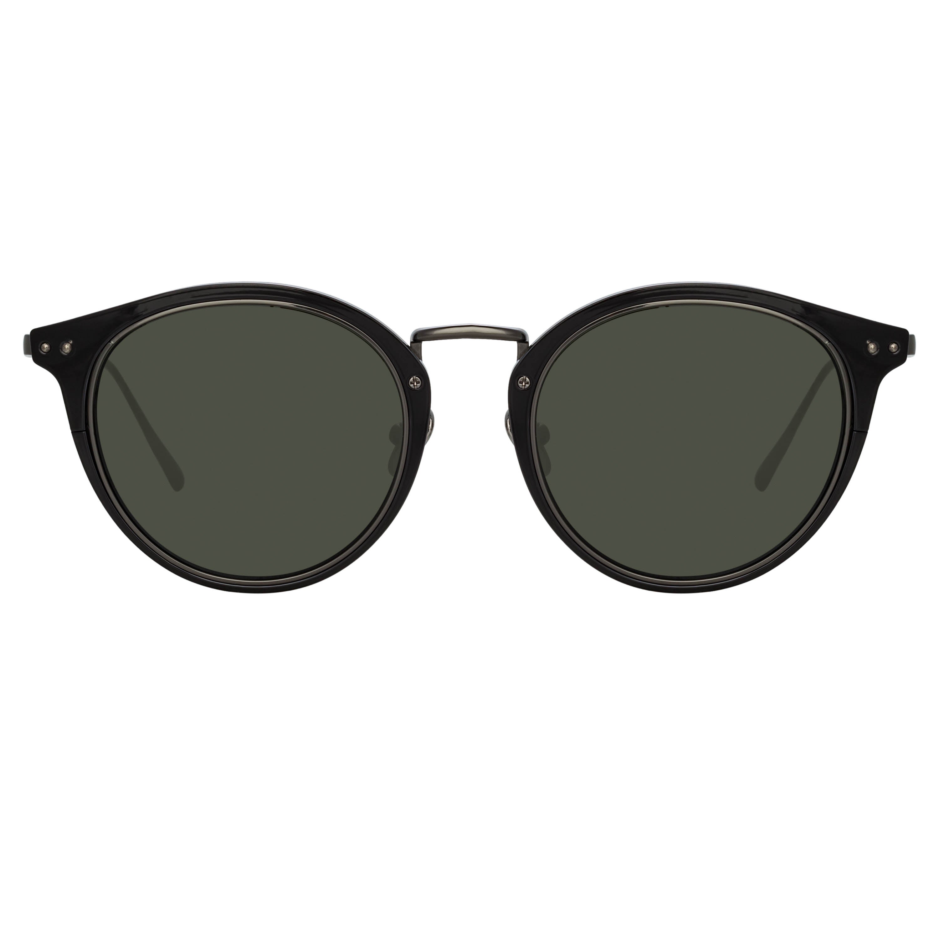 Cooper Oval Sunglasses in Nickel and Grey