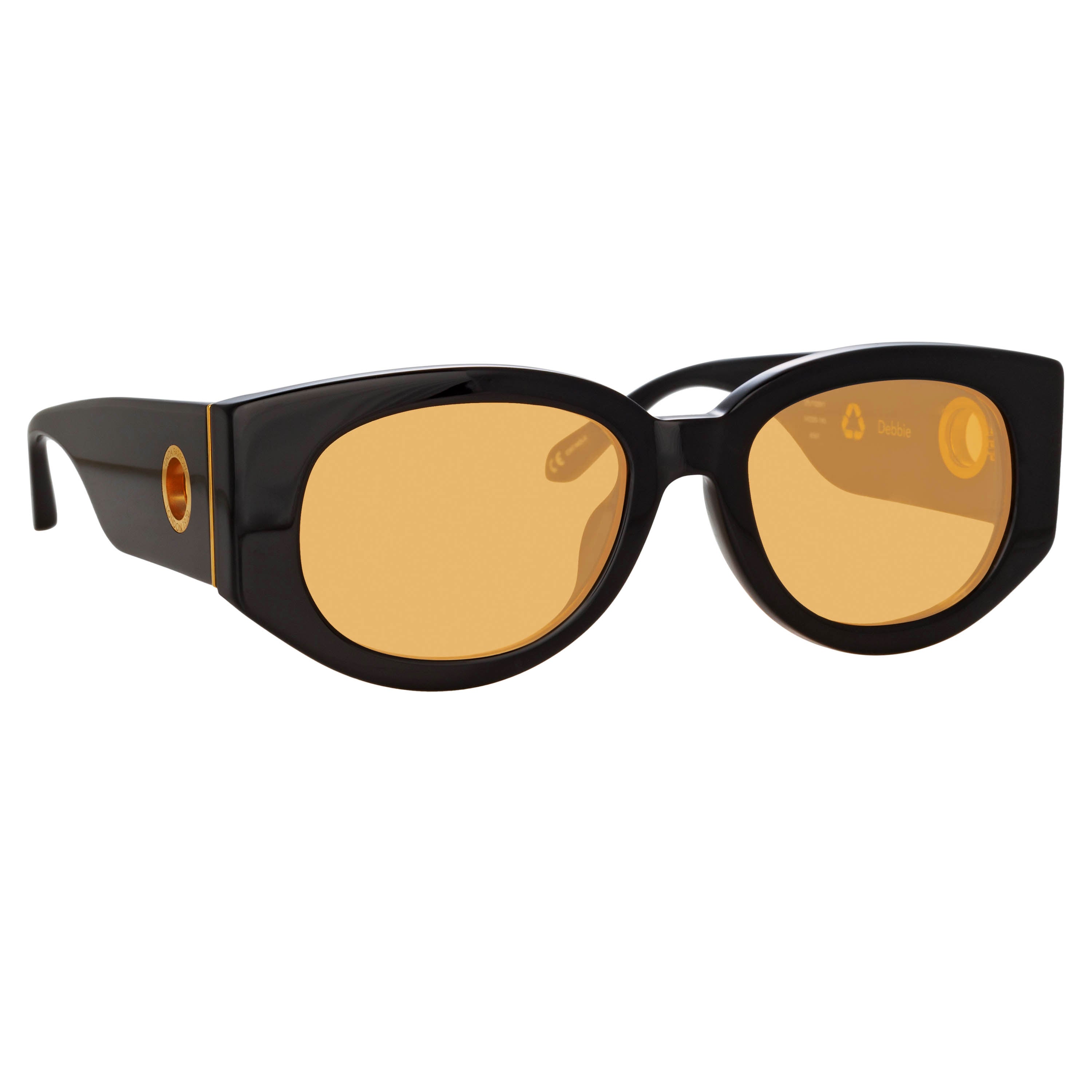 Desiree D-Frame Sunglasses in Black (Men's) by LINDA FARROW