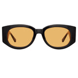 Debbie D-Frame Sunglasses in Black and Orange