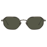 Shaw Angular Glasses in Nickel and Grey