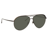 Roberts Aviator Sunglasses in Nickel