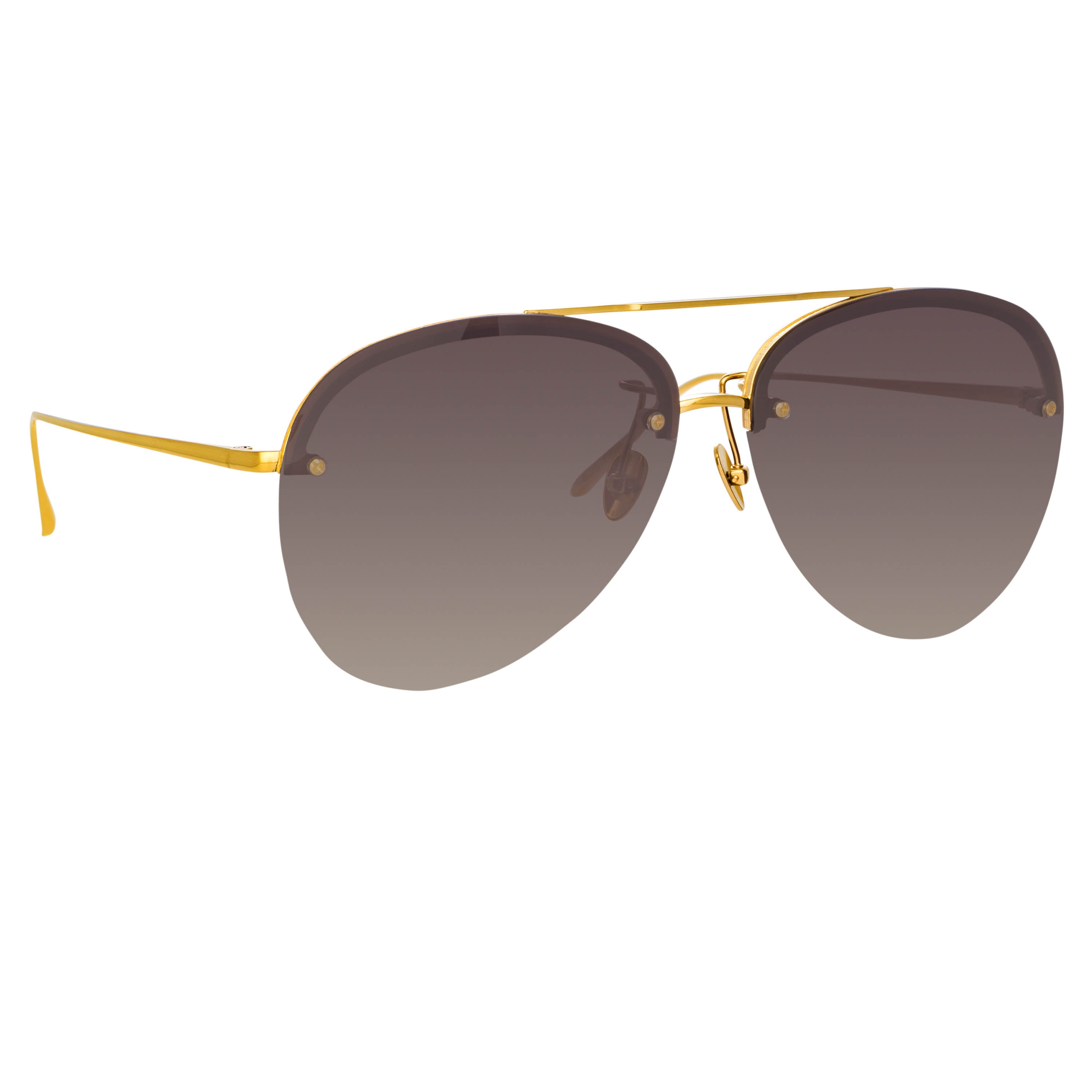 Dee Aviator Sunglasses in Yellow Gold and Grey by LINDA FARROW – LINDA  FARROW (INT'L)