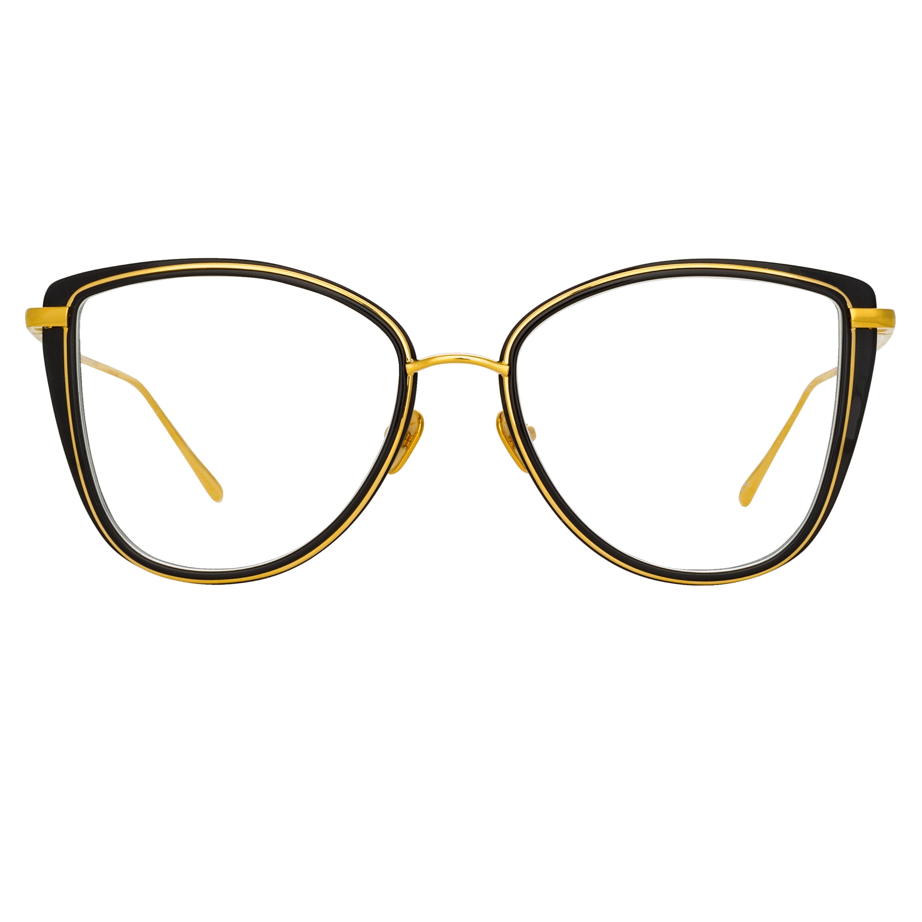 Eloise Cat Eye Sunglasses in Black and Yellow Gold by LINDA FARROW – LINDA  FARROW (INT'L)