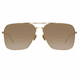 The Asher | Aviator Sunglasses in Light Gold Frame (C4)