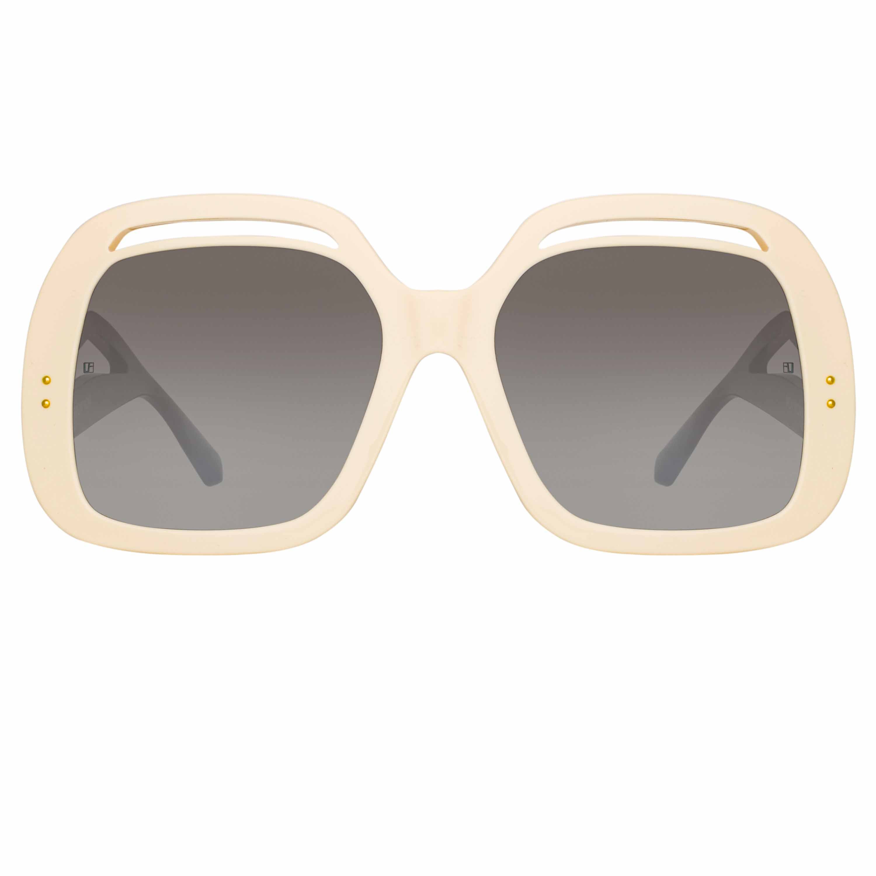 Linda Farrow - Renata Oversized Sunglasses in Ash - Unisex - Adult - LFL1126C4SUN