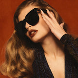 Freya Square Sunglasses in Black